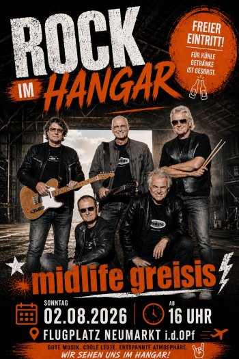 Midlife Greisis heben am Flugplatz ab