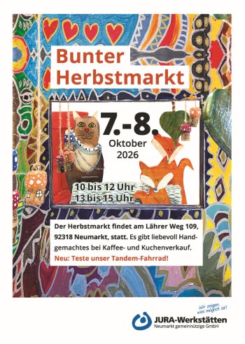 Bunter Herbstmarkt in den JURA-Werkstätten Neumarkt